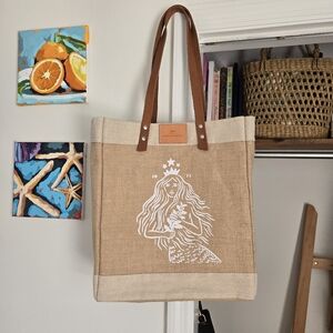 Starbucks Reserve x Apolis Market Bag Tote w leather straps Starbucks Market Bag